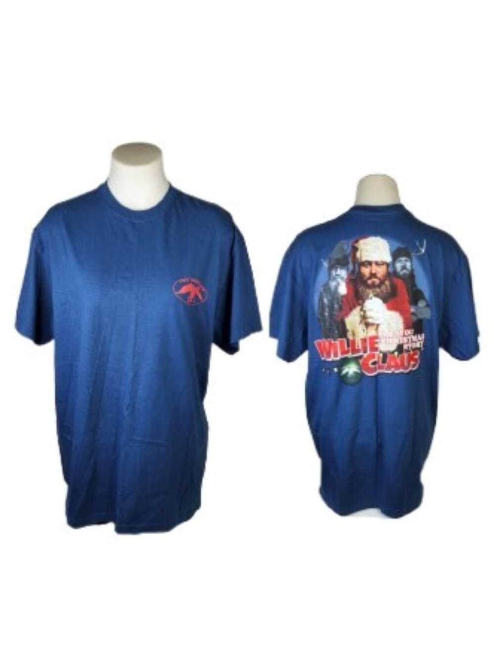 Duck Commander Willie Claus Graphic Tee - Navy Blue Men’s Shirt Sz Lg